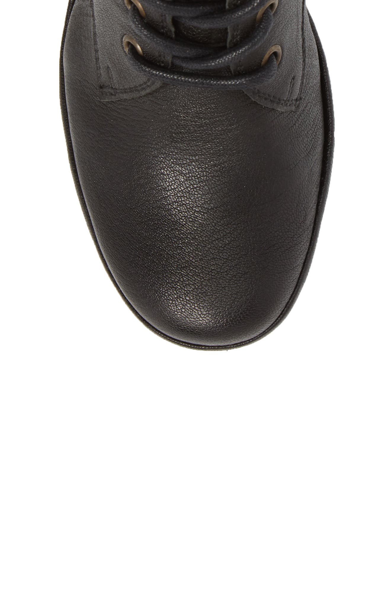 Woke Lace-Up Bootie, Alternate, color, BLACK LEATHER