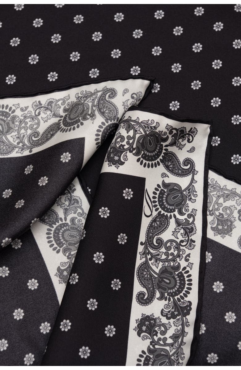 Elizabetta Diego - Silk Neckerchief for Men, Alternate, color, Black