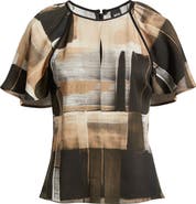 BOSS Bivalia Flutter Sleeve Top