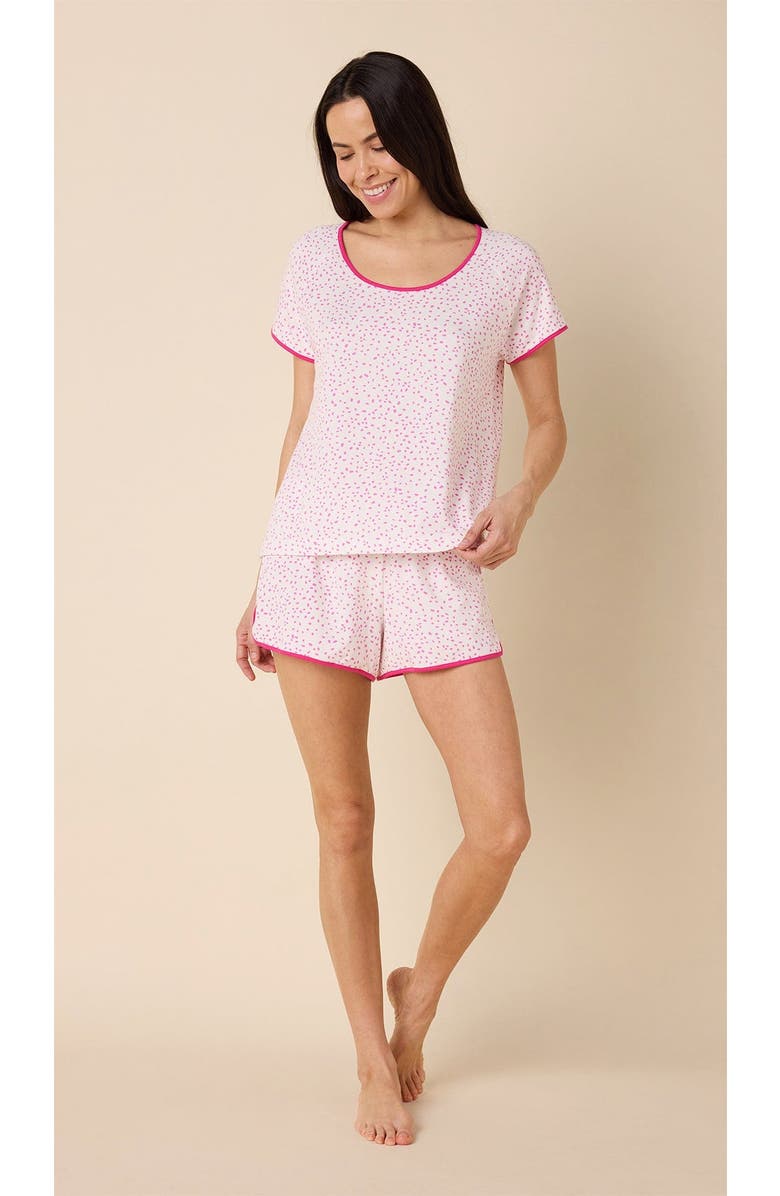 The Cat's Pajamas Pima Knit Short Simple Set, Main, color, Confetti Dot Orchid