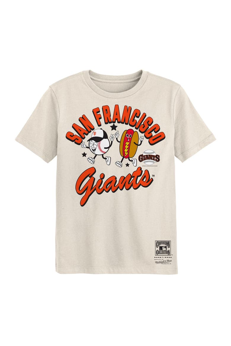 Preschool Mitchell & Ness  Natural San Francisco Giants Snack T-Shirt, Main, color, Natural
