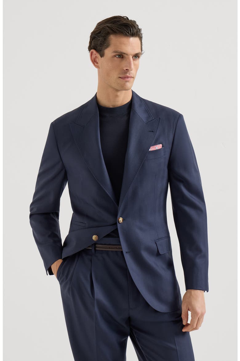 Chevron blazer, Main, color, Navy Blue
