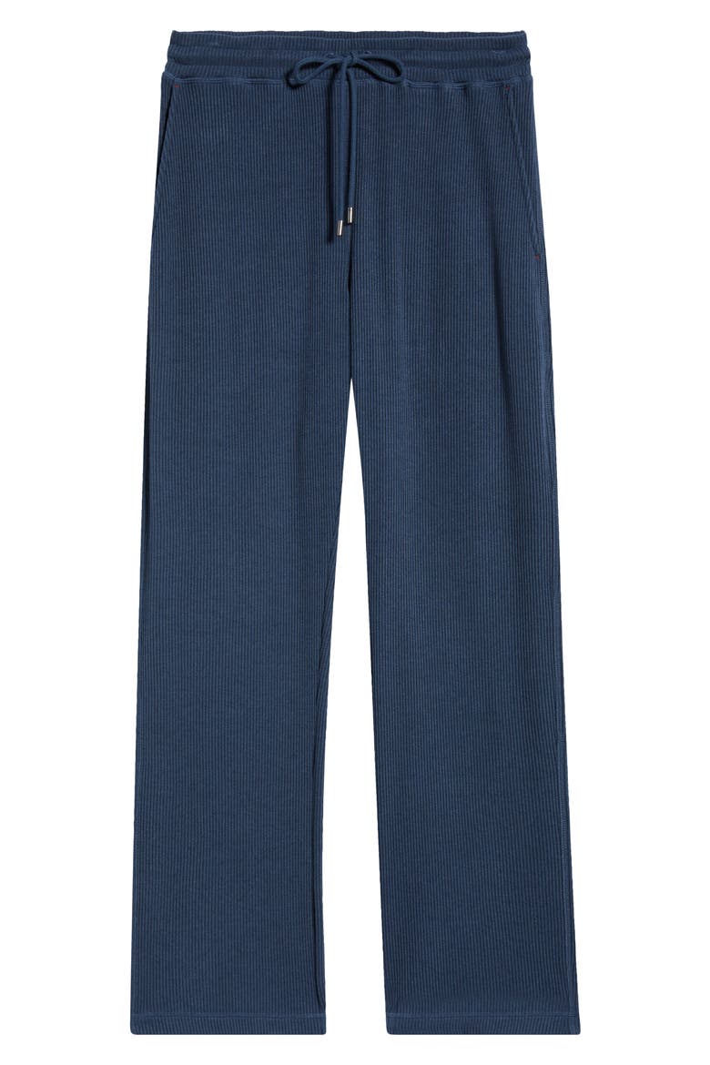 Ribbed Drawstring Pajama Pants, Alternate, color, COLLEGE NAVY
