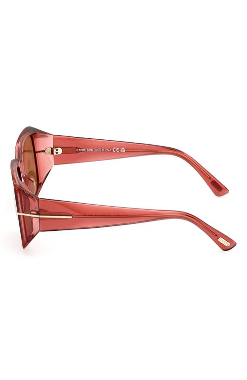 Tom Ford Ryder 51mm Square Sunglasses In Shiny Pink