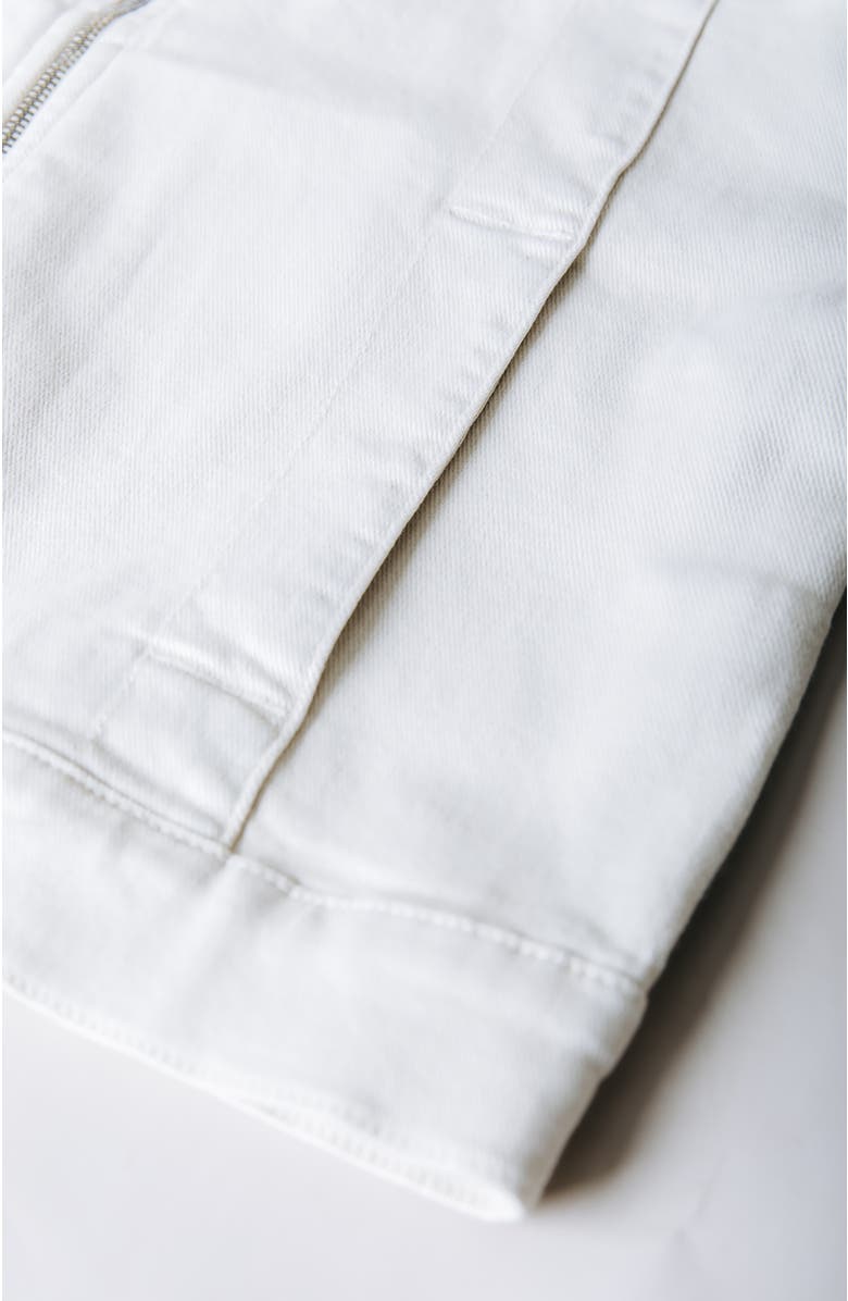 Colourful Rebel Olaine Braided Sleeve Denim Blouse, Alternate, color, White