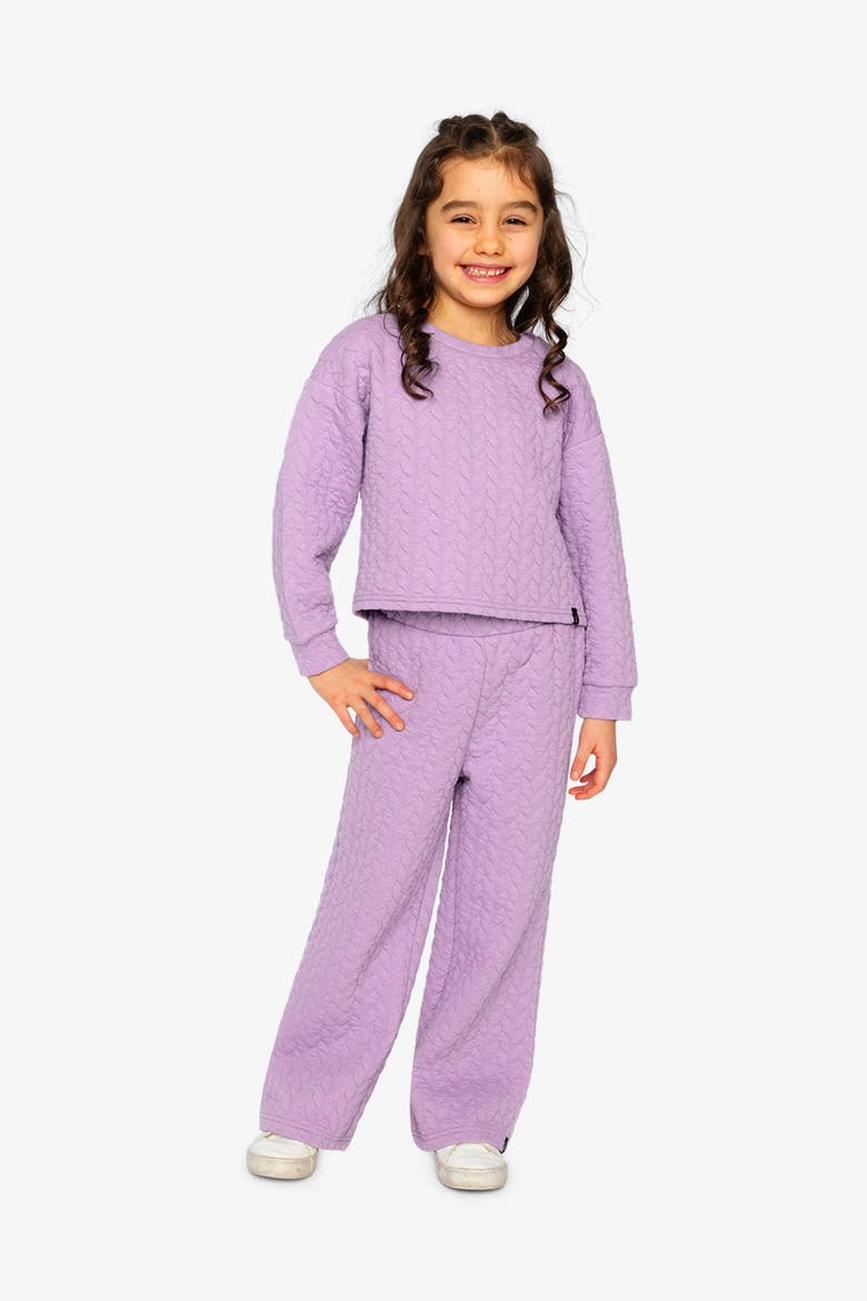 Wide Leg Diamond Jacquard Pants, Alternate, color, Purple