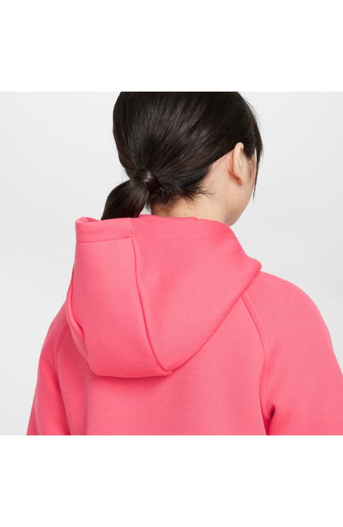 Nike Sportswear Tech Fleece Big Kids' (girls') Full-zip Hoodie In Pink