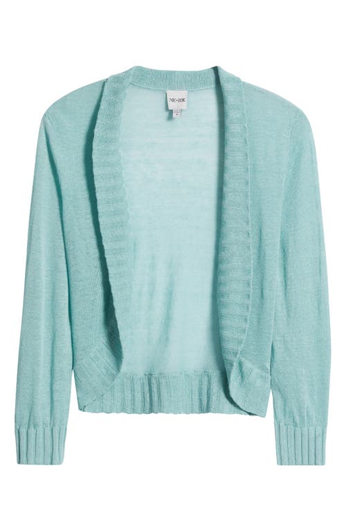 Nic + Zoe Nic+zoe Bolero Open Front Cardigan In Blue
