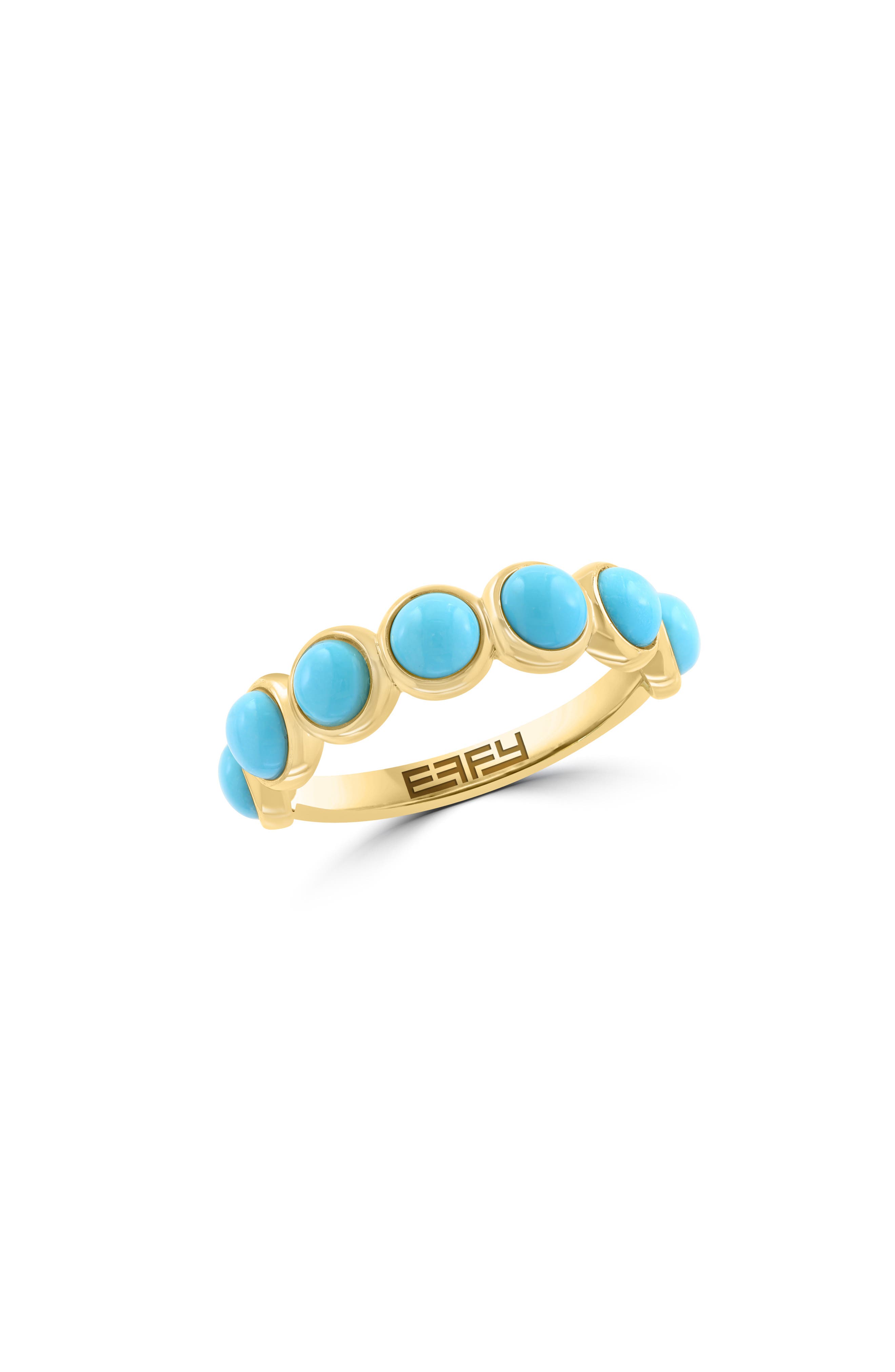EFFY 14K Gold Plated Sterling Silver Turquoise Ring