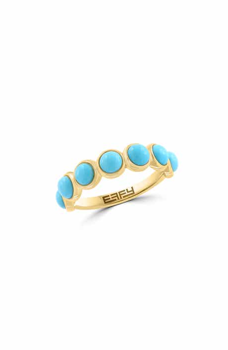 EFFY 14K Gold Plated Sterling Silver Turquoise Ring