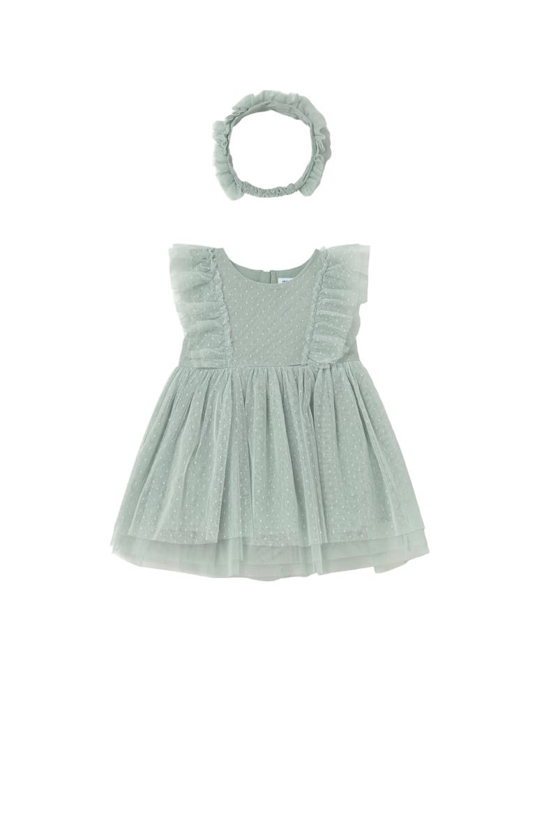 Dress With Matching Headband, Main, color, Green