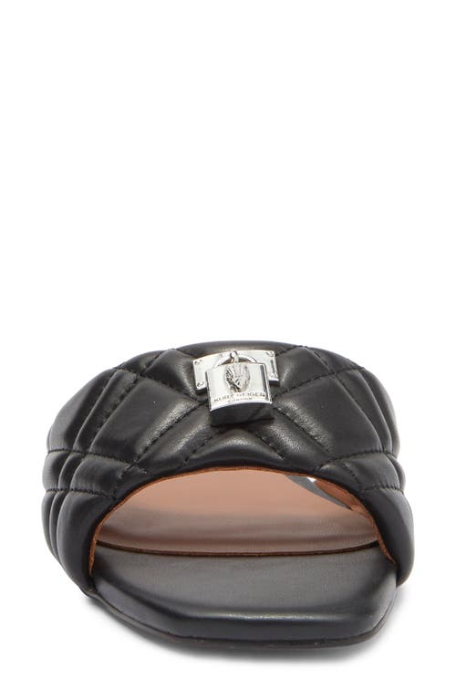 Kurt Geiger London Brixton Quilted Slide Sandal In Black