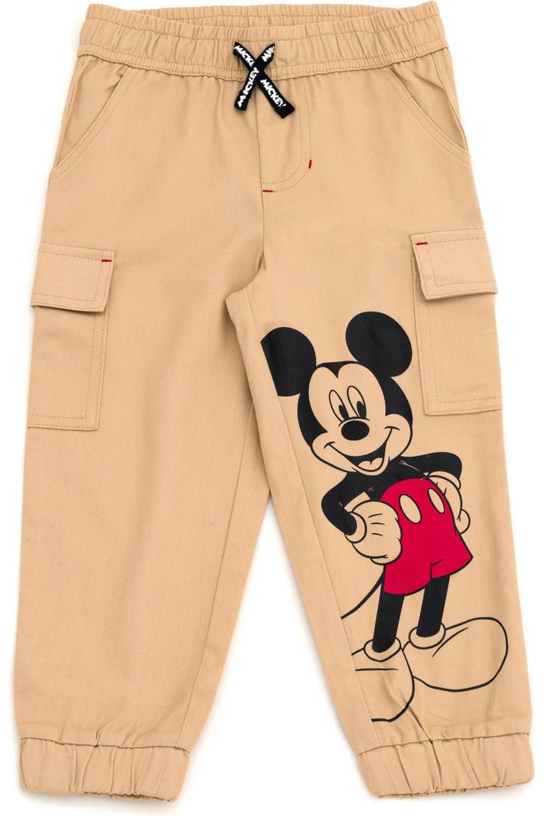 Mickey Mouse Fleece Sweatshirt and Pants Set, Alternate, color, Mickey Red Khaki
