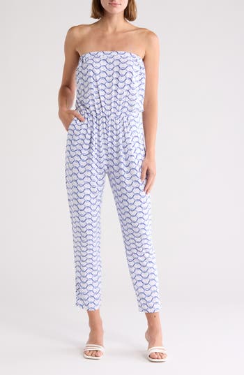 Tart Jackelyn Strapless Jumpsuit In Chainprint