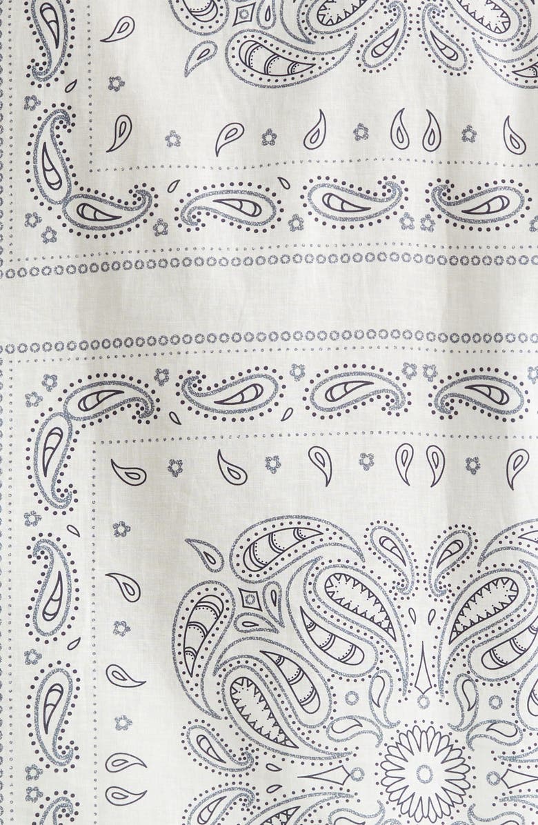 Eleventy Bandana Print Linen & Cotton Camp Shirt, Alternate, color,