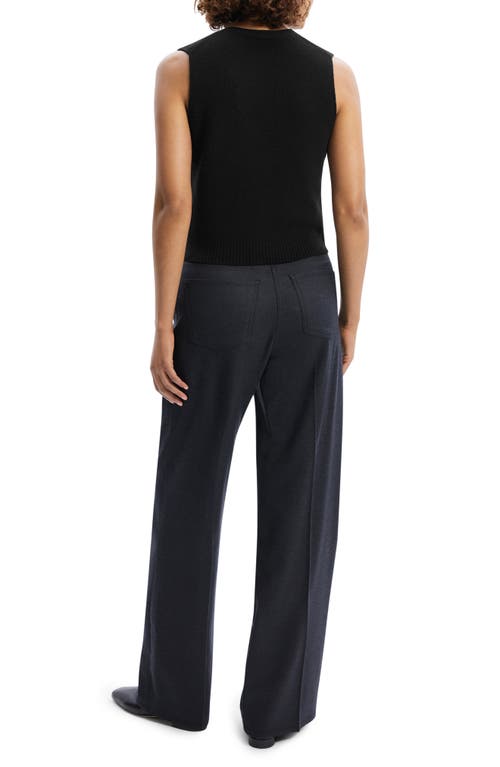 Theory Felted Wool-cashmere Button Vest In Black