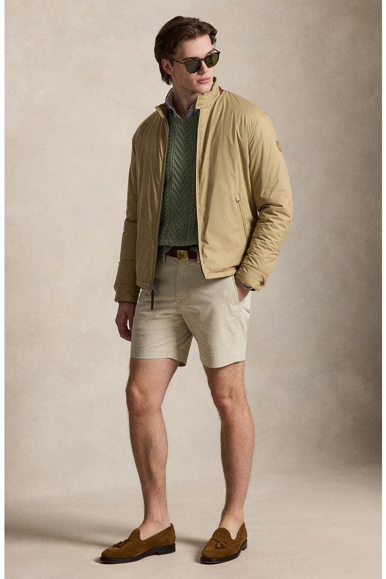 Performance Gabardine Bomber Jacket, Alternate, color, KHAKI
