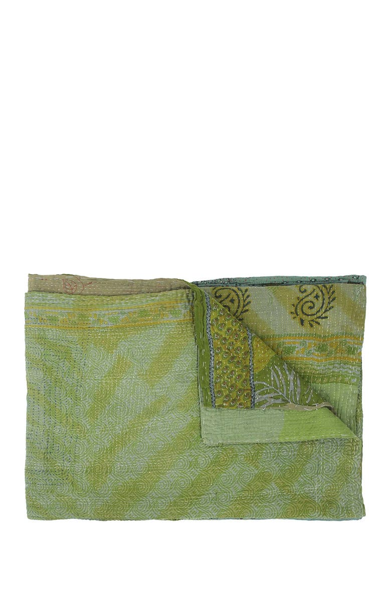 MELANGE HOME Overdyed Kantha Throw, Alternate, color,