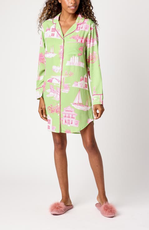 Florida Toile Sleep Shirt