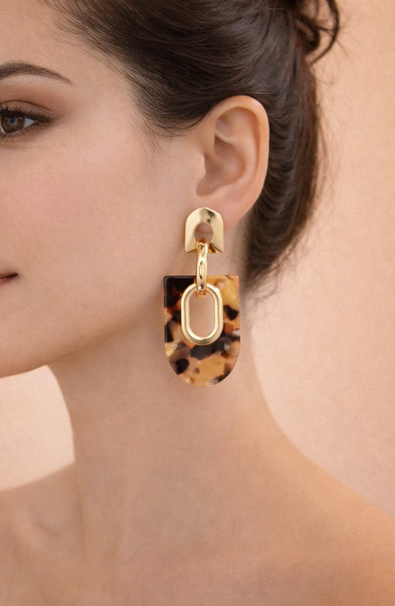 EYE CANDY LOS ANGELES Yvette Statement Drop Earrings, Alternate, color, Gold