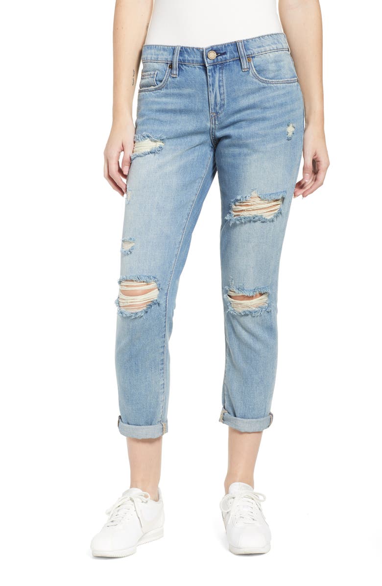 BLANKNYC Rocket Power Ripped Boyfriend Jeans, Main, color, 