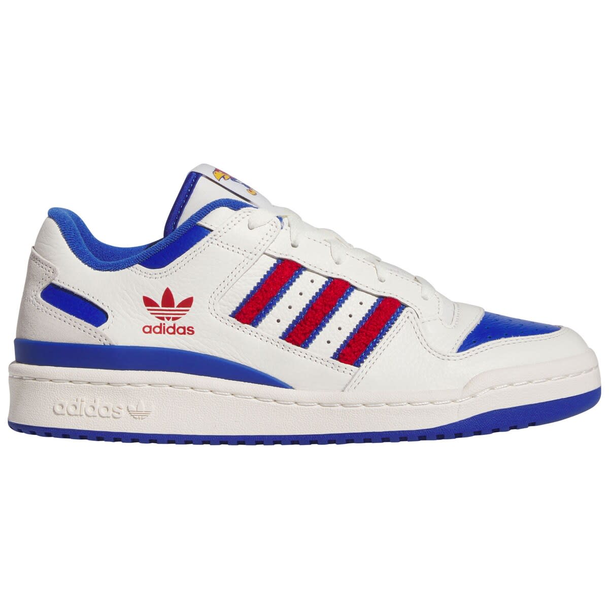 adidas Men's adidas  White/Royal Kansas Jayhawks Forum Low Basketball Shoes, Main, color, 