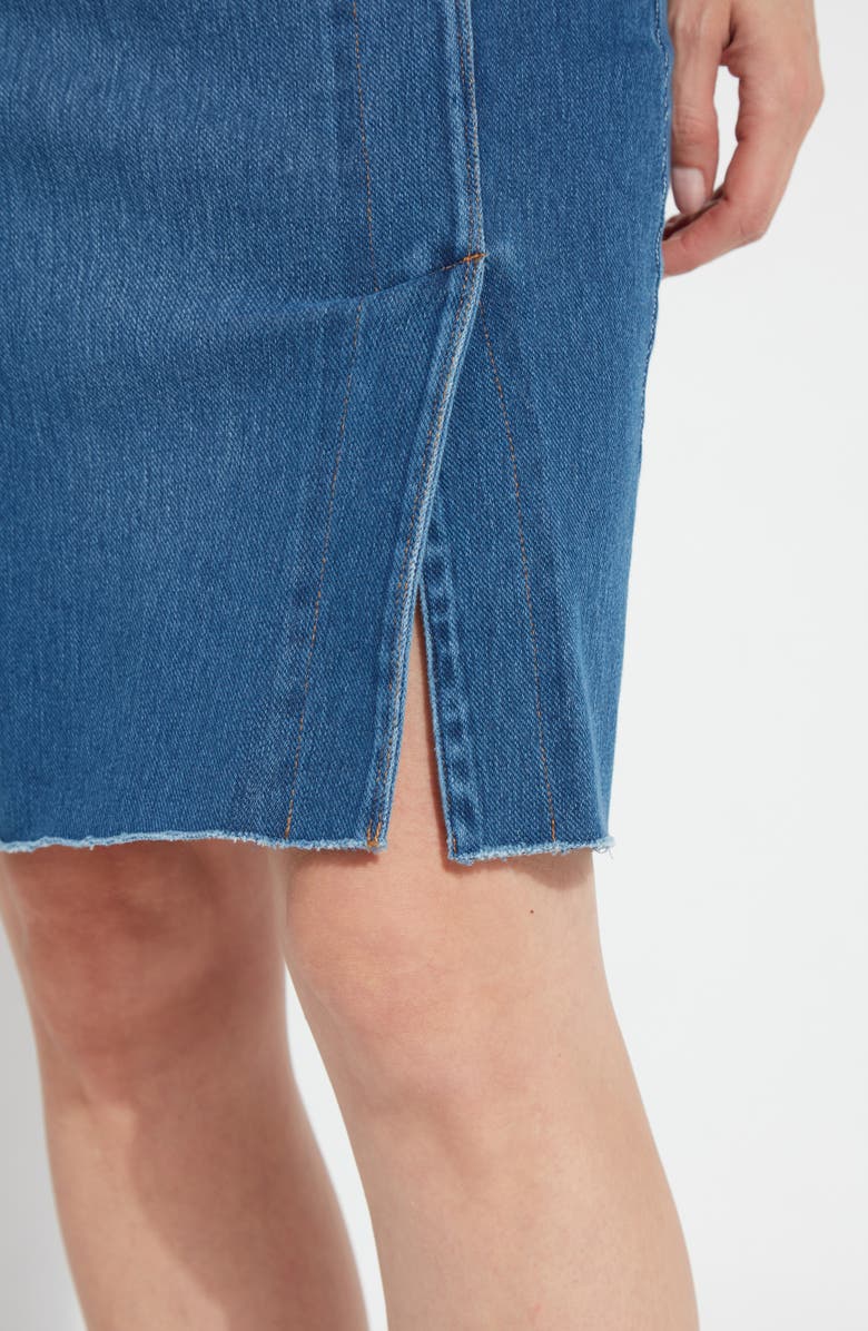 Lysse 'Lyssentials Lyrica Knit Denim Pencil Skirt, Alternate, color, Midwash