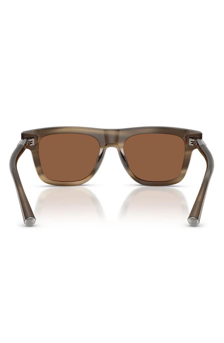 Dolce&Gabbana 52mm Square Sunglasses, Alternate, color, Striped Tobacco / Bronze