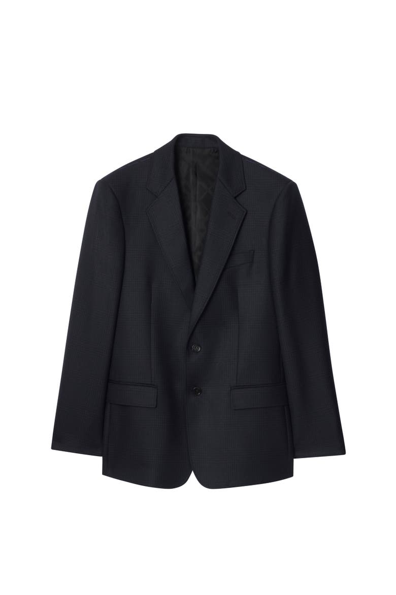 Check Wool Tailored Jacket, Alternate, color, Tarmac grey/dark pewter grey