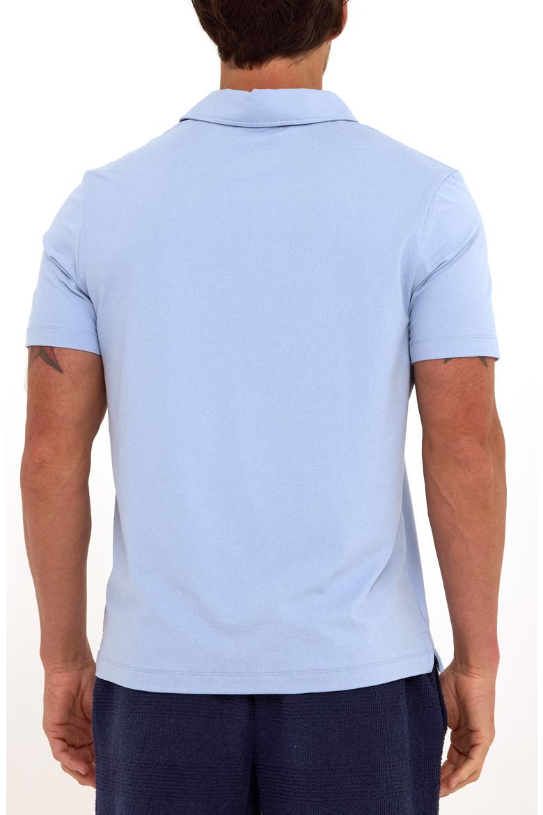 Phineas Luxe Jersey Polo, Alternate, color, HEATHER HIGH TIDE/ BLUEBELL