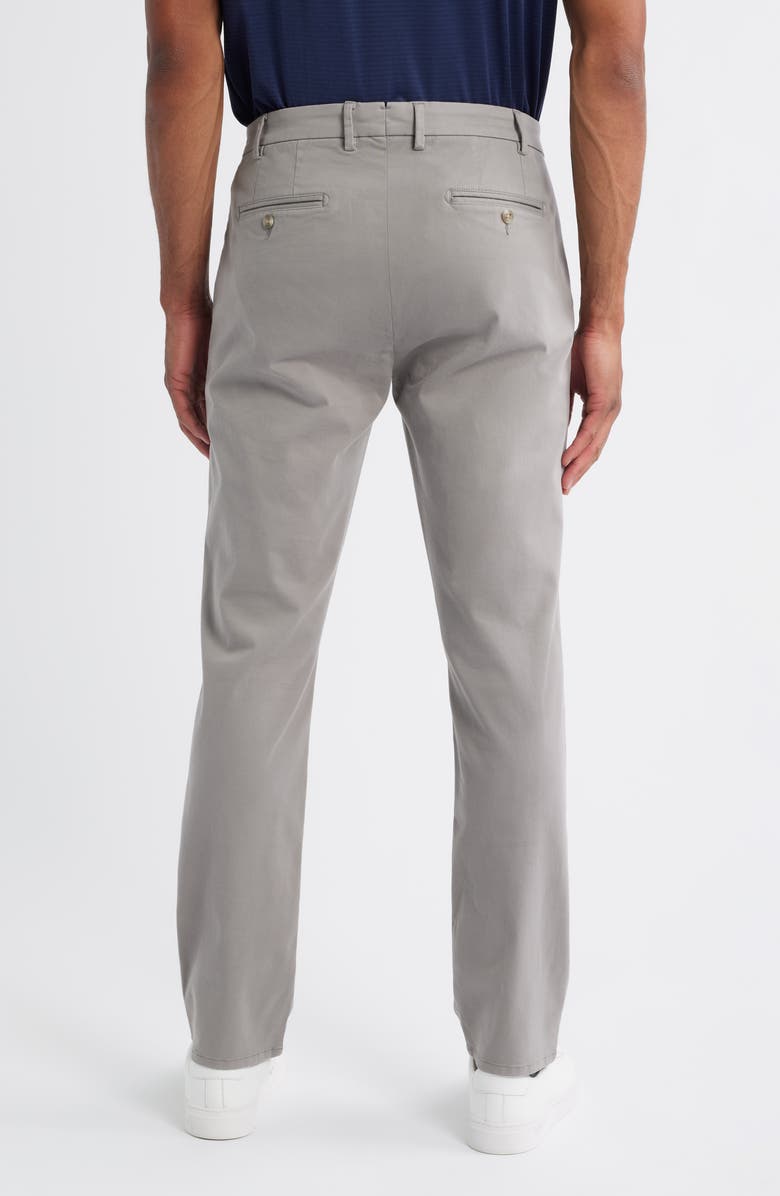 Peter Millar Signature Sateen Flat Front Pants, Alternate, color, Gale Grey