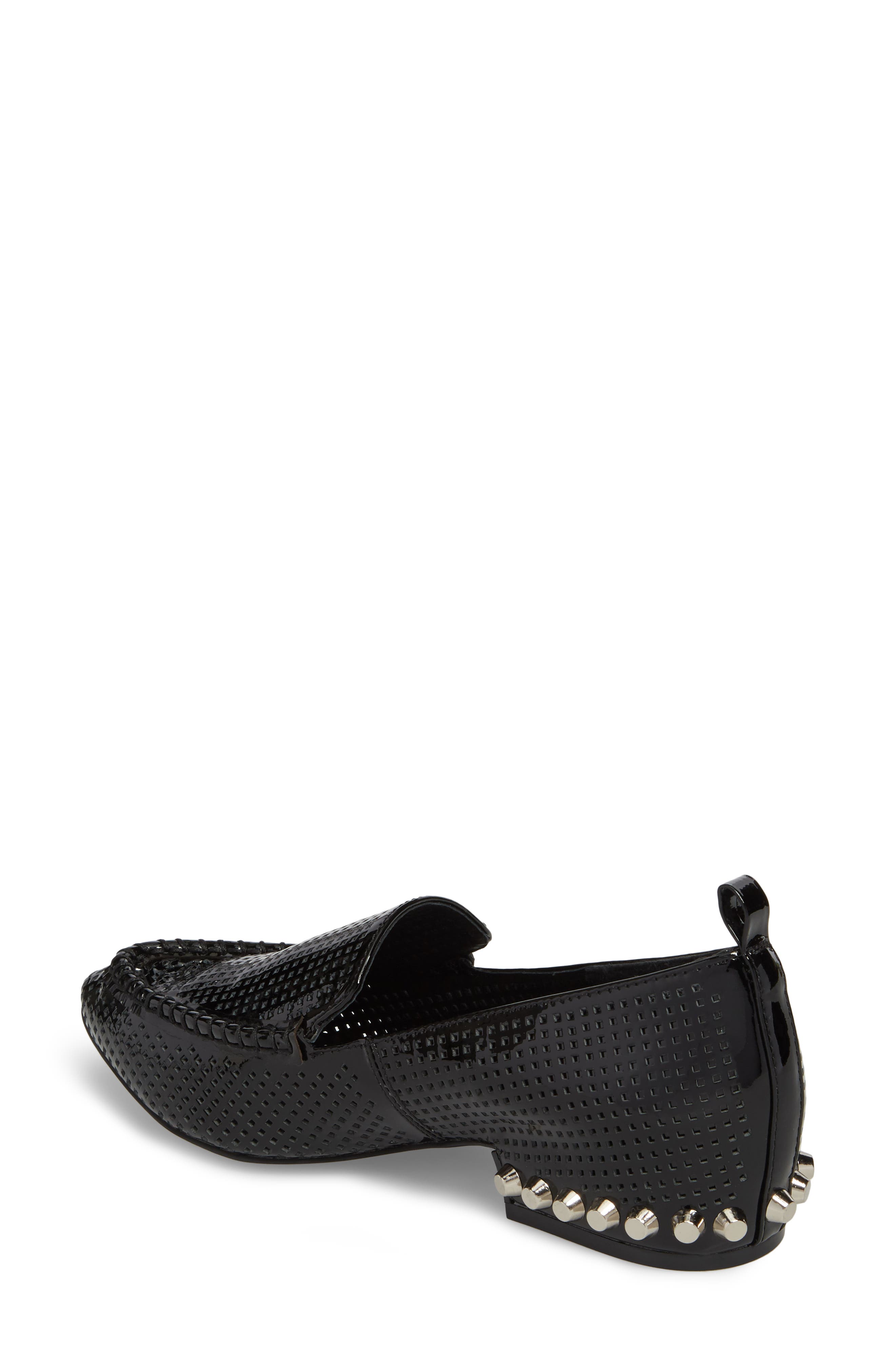 Barnett Loafer, Alternate, color, BLACK/ SILVER PATENT LEATHER