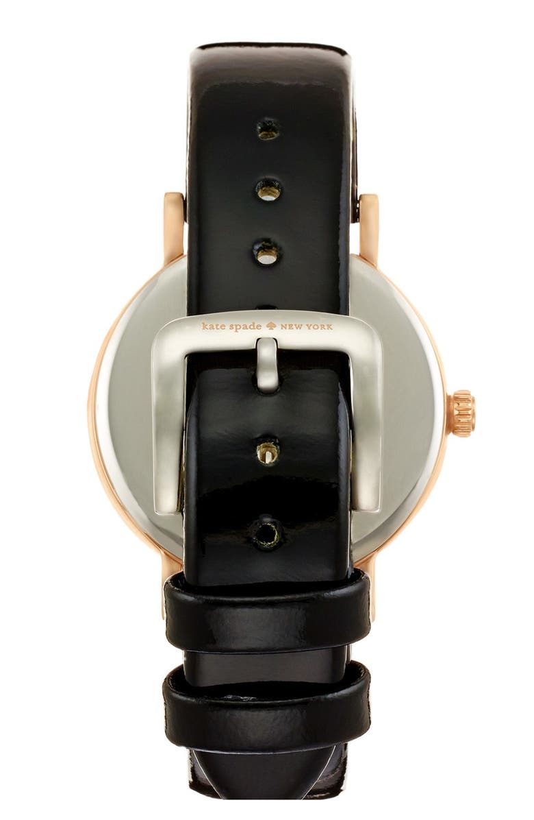 Kate Spade New York 'metro' scallop dial leather strap watch, 34mm, Alternate, color,