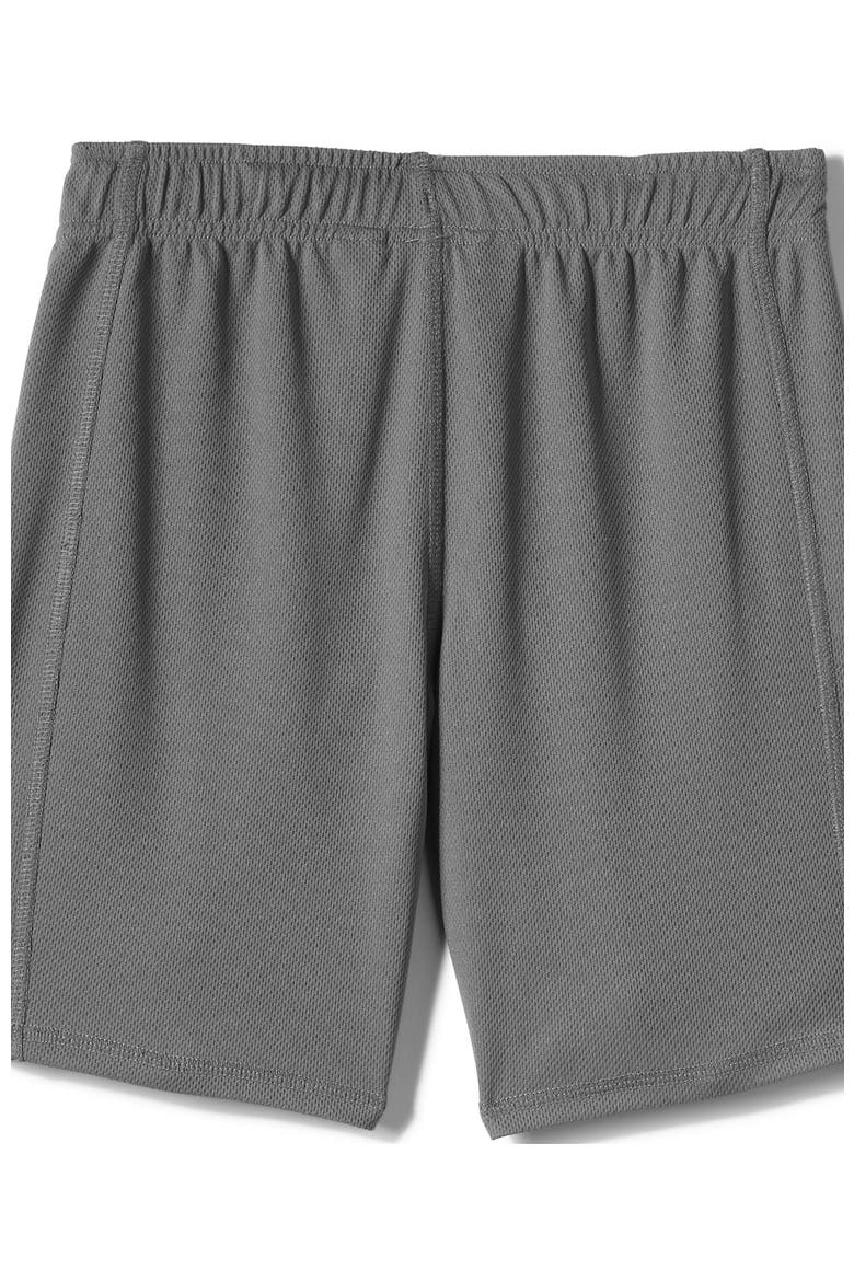 School Uniform Girls Mesh Gym Shorts, Alternate, color, Stone Gray