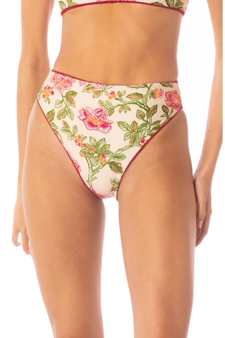 Sully High Waist Reversible Bikini Bottoms, Alternate, color, PINK