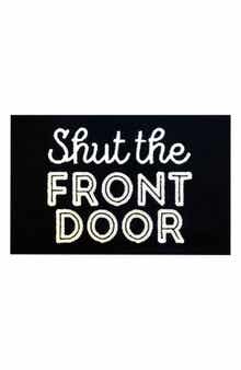 R16 HOME Shut the Front Door Indoor/Outdoor Doormat