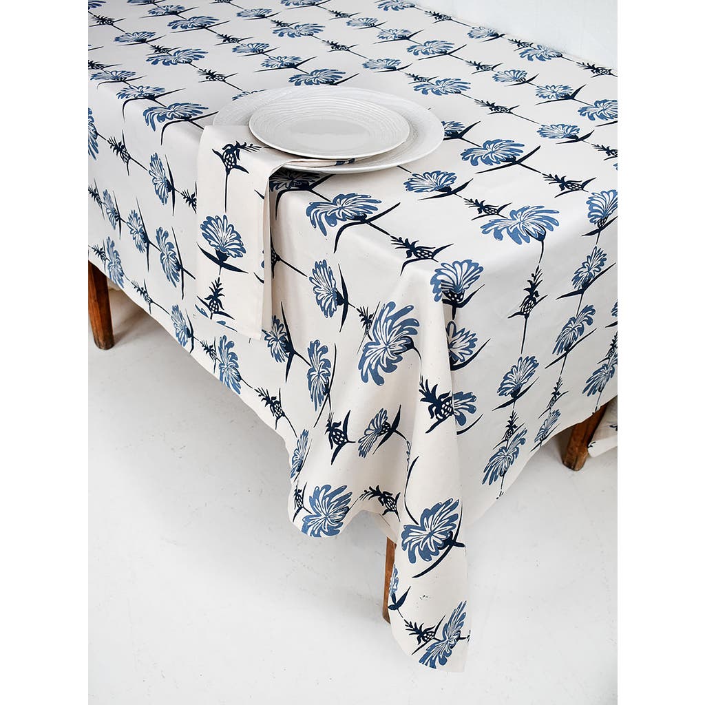 French Home Tropical Garden Tablecloth In Blue