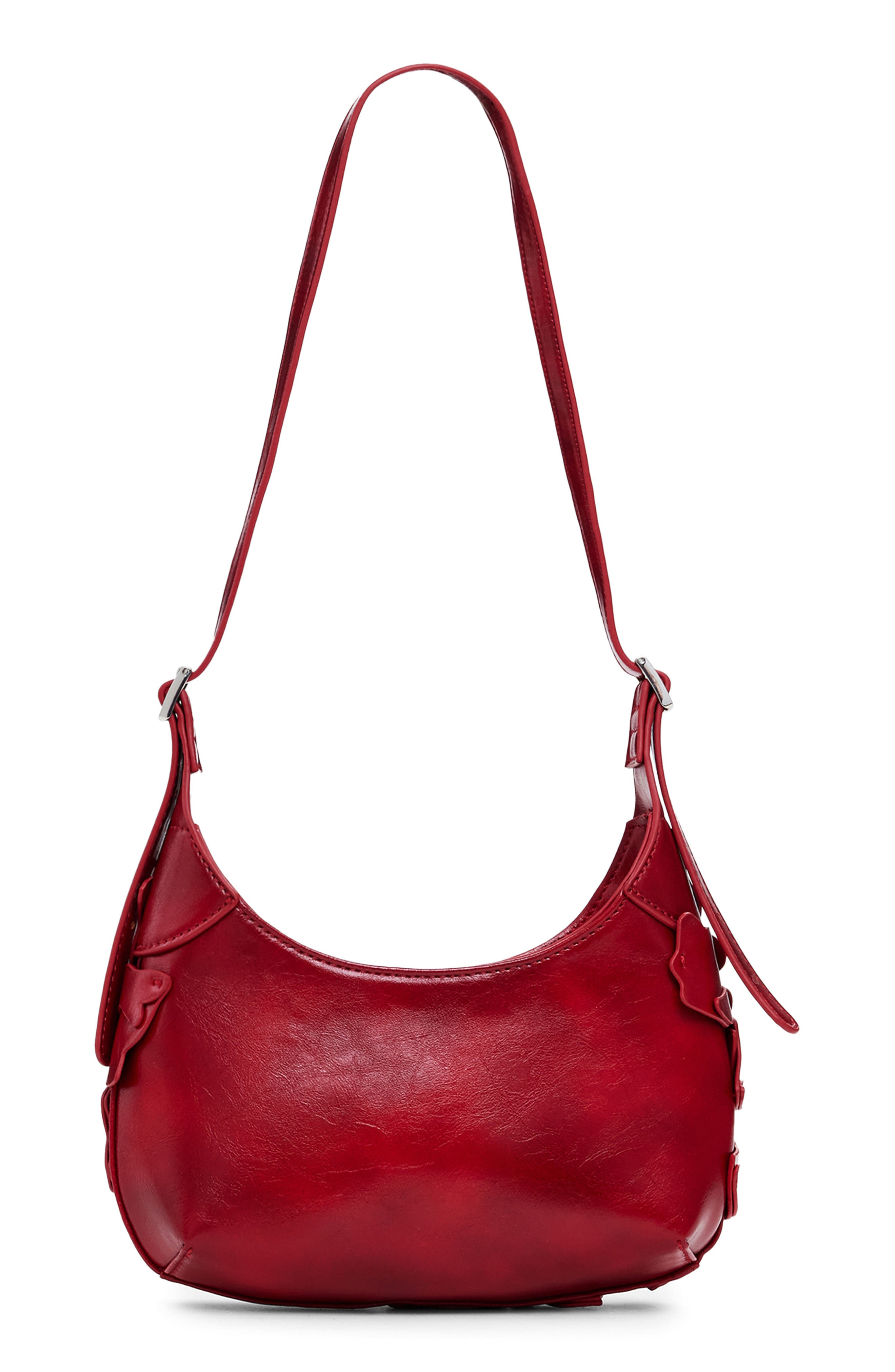 Desigual Faux Leather Shoulder Bag, Alternate, color, Red