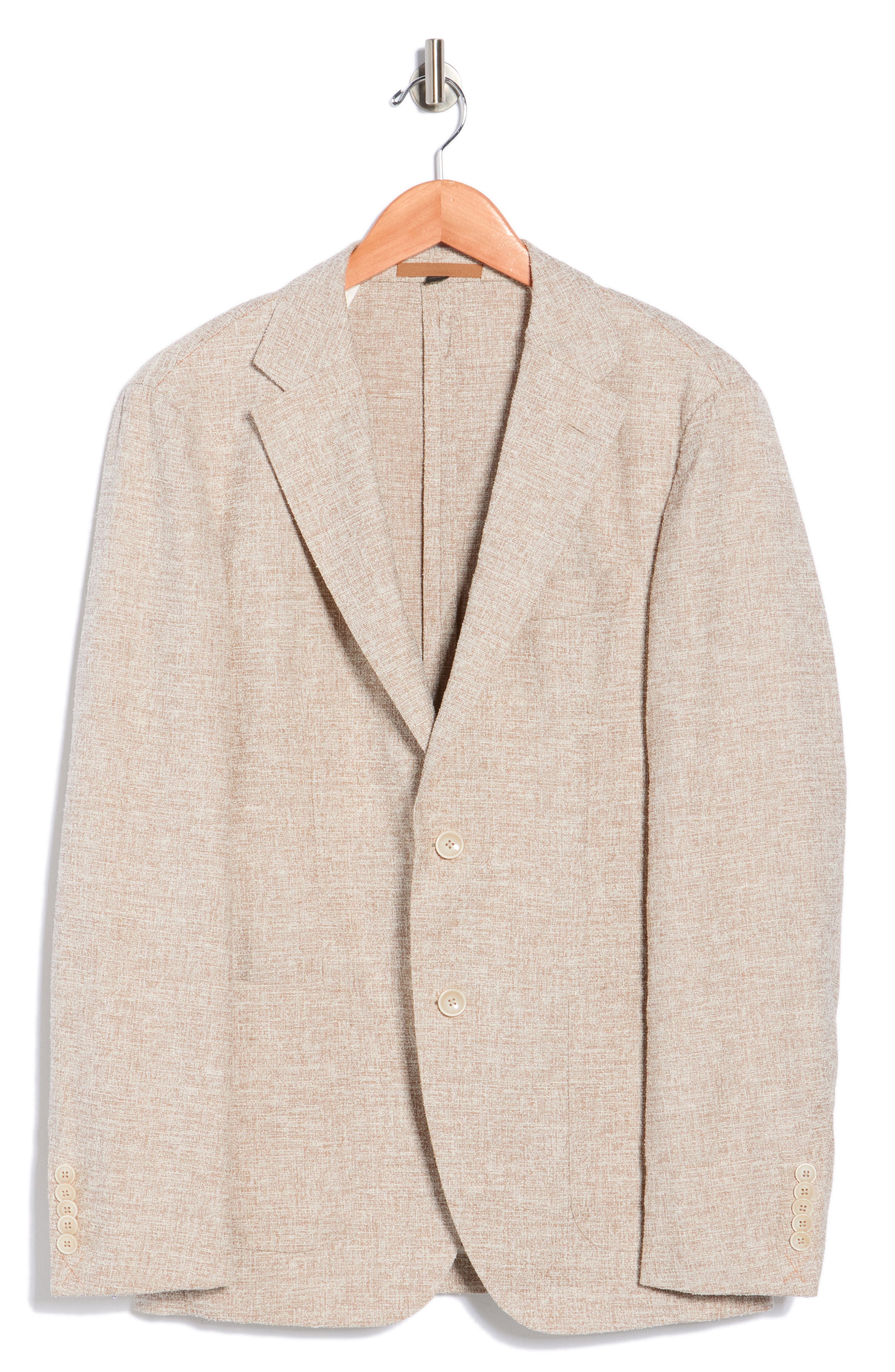 BOSS Wool Blend Seersucker Suit Jacket