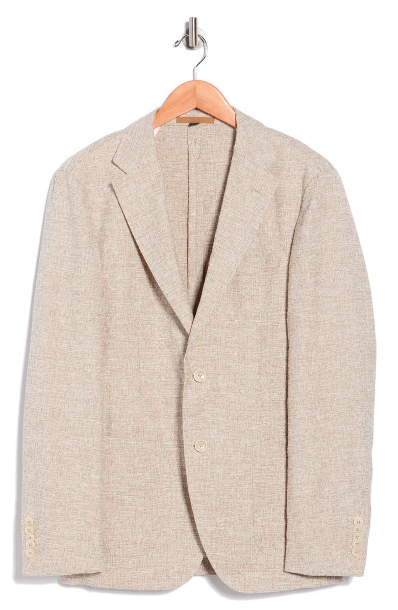 BOSS Wool Blend Seersucker Suit Jacket, Main, color, Light Beige