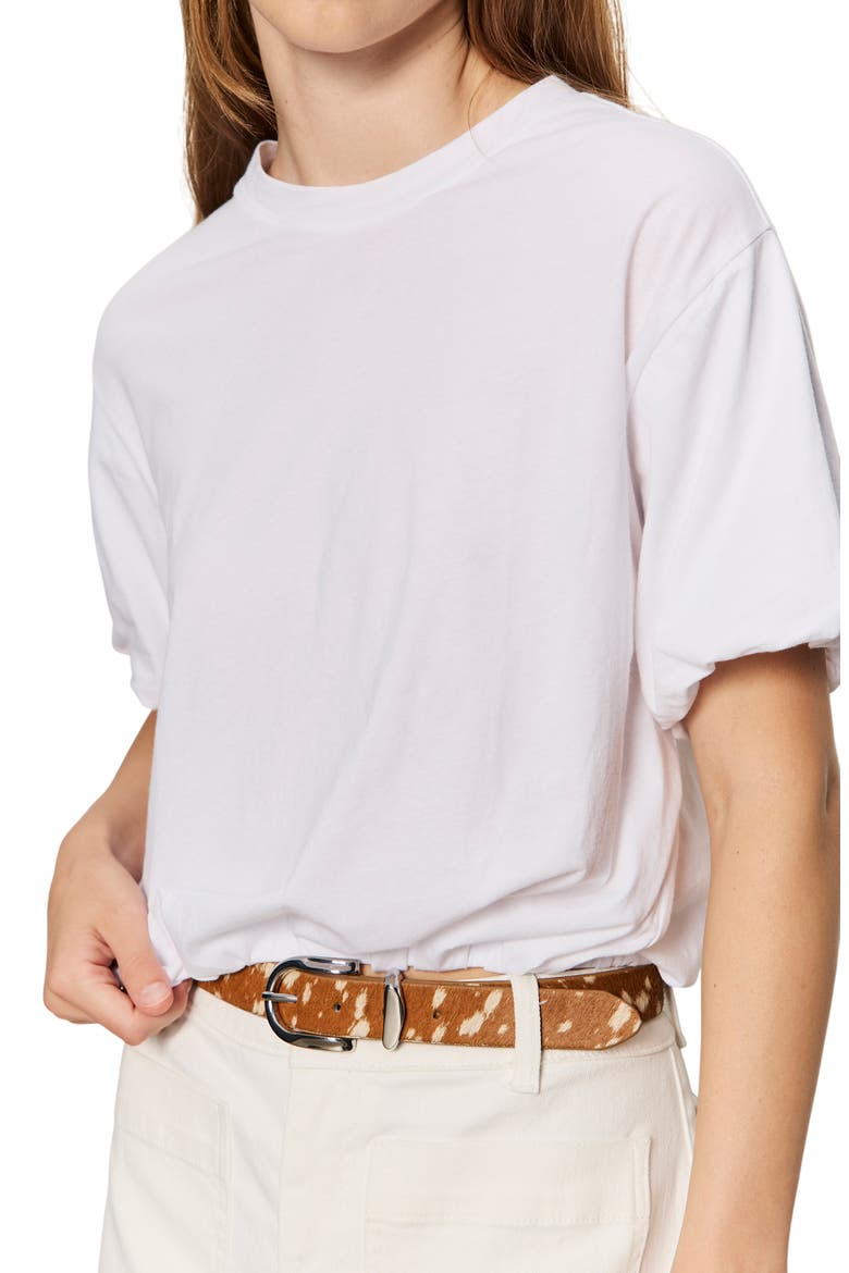 Pleated Bubble Top, Alternate, color, WHITE