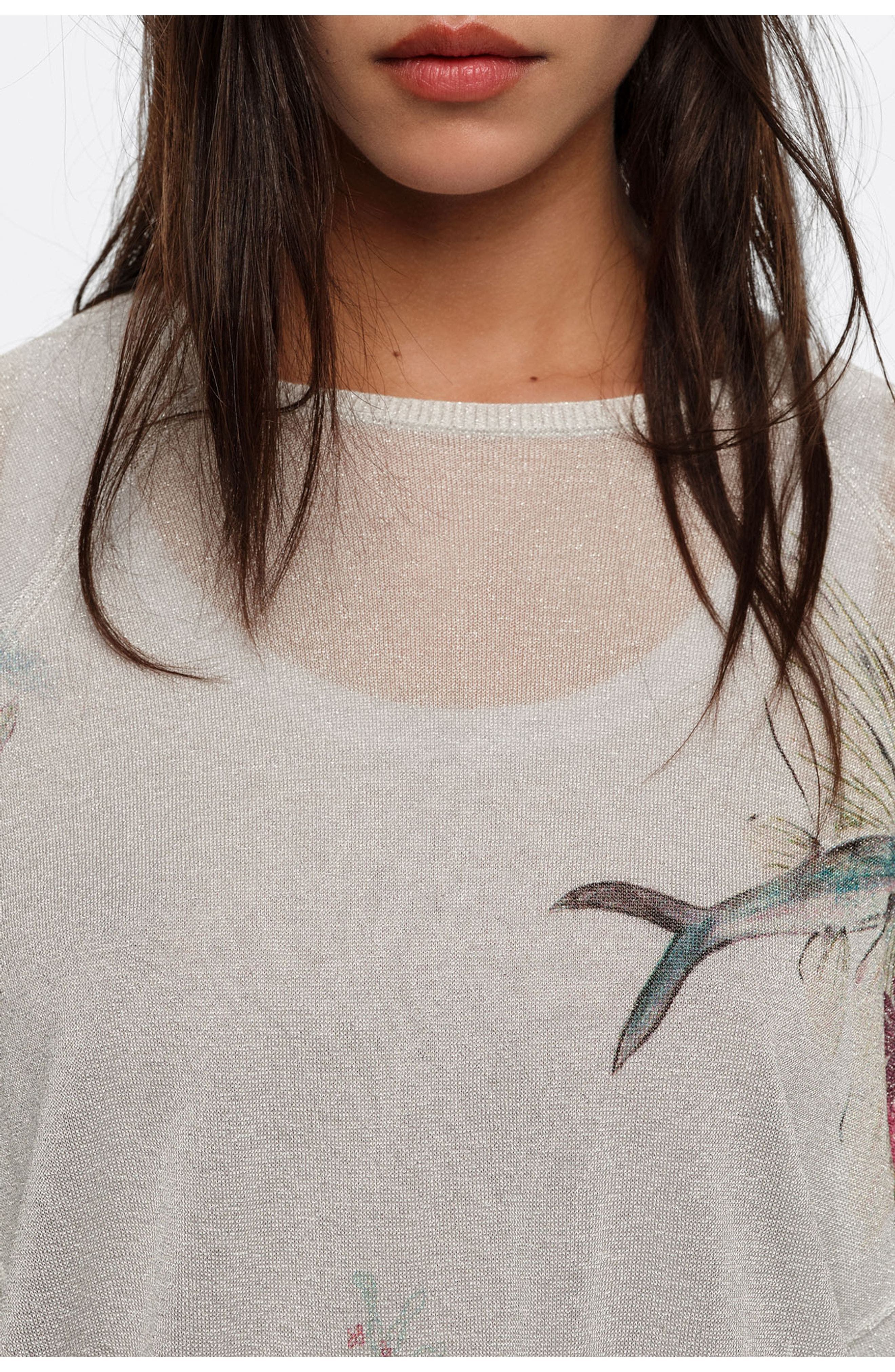 Lurex Batwing Sleeve Sweater - image 2