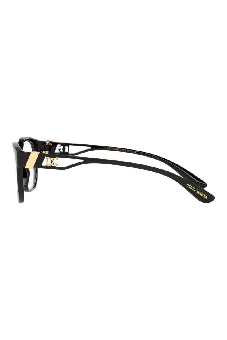 54mm Square Optical Glasses, Alternate, color, BLACK