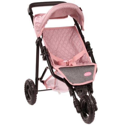 3 Wheel Doll Buggy, Soft Mood, Foldable Toy Stroller, Dolls Up to 19.5 Inches