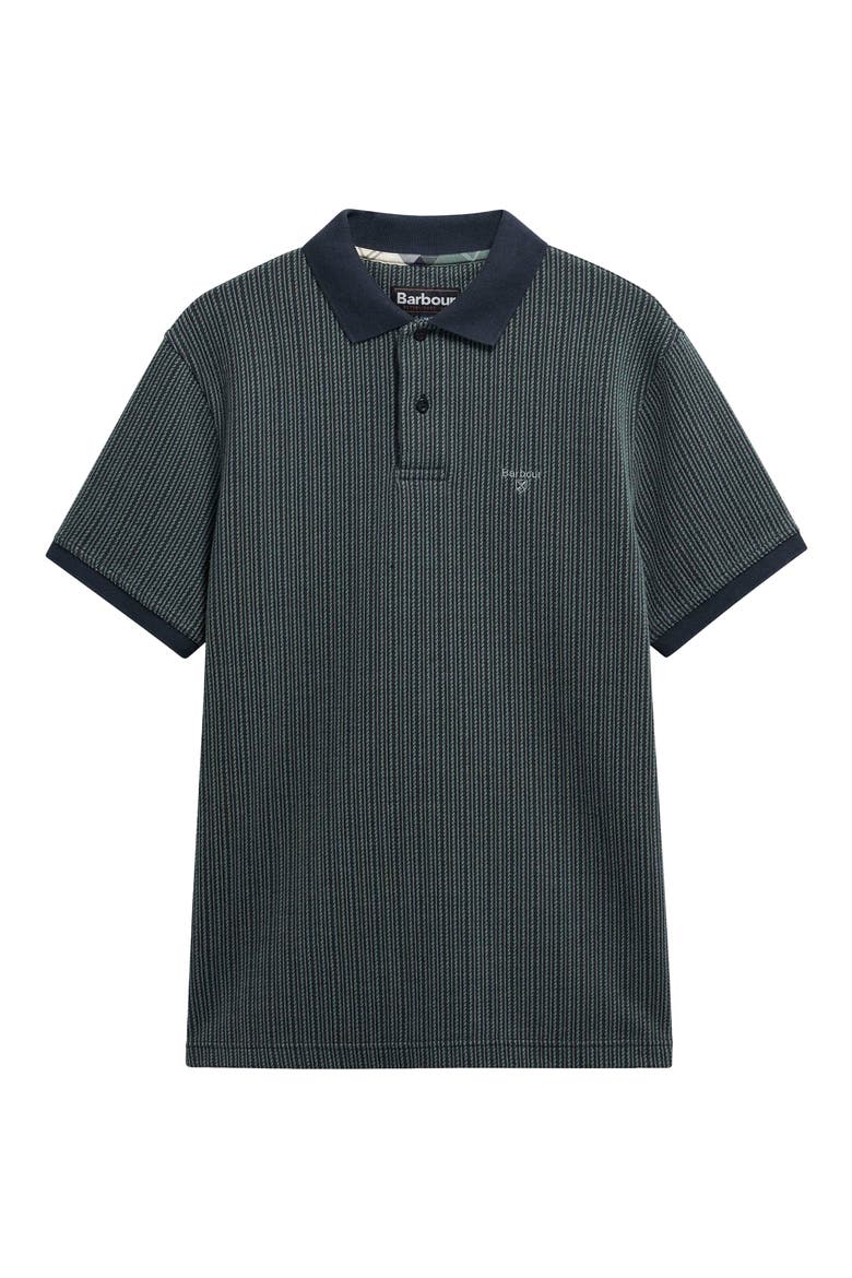 Harworth Textured Stripe Cotton Polo, Alternate, color, DARK NAVY