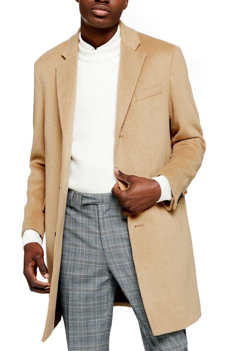 Topman Scott Overcoat, Main, color, 