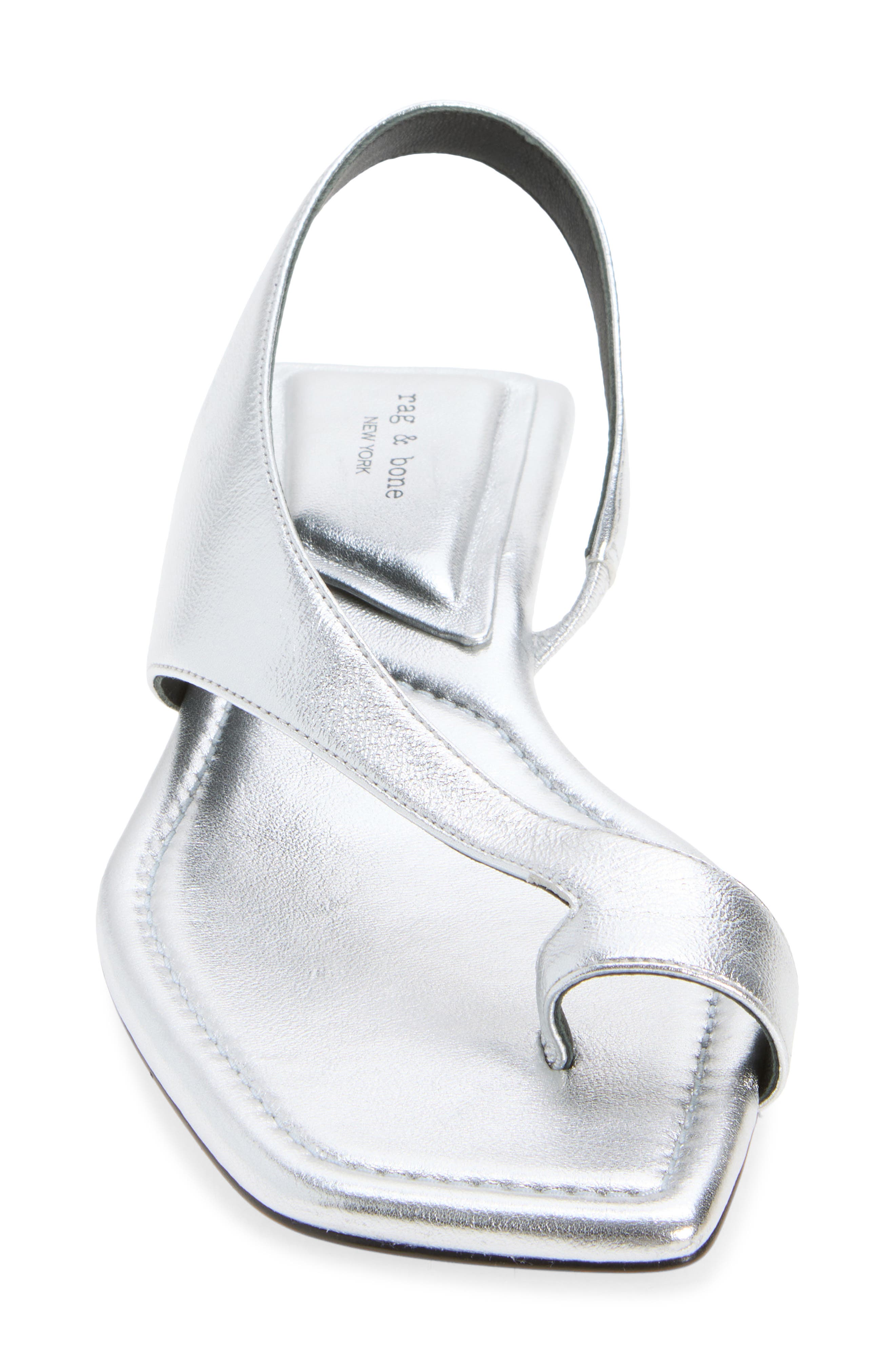 rag & bone Live Flat Sandal, Alternate, color, Silver