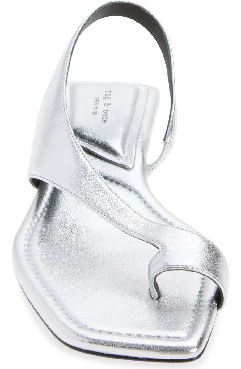 rag & bone Live Flat Sandal, Alternate, color, Silver