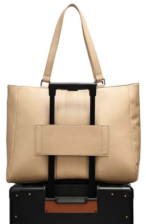 Elle Roamer 24l Vegan Leather Weekender Tote Bag In Brown