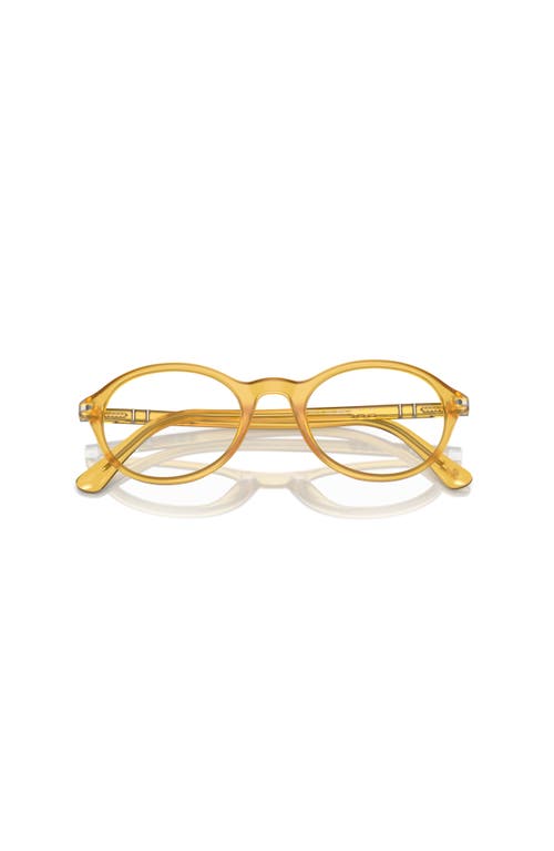 Persol 50mm Oval Optical Glasses In Gold